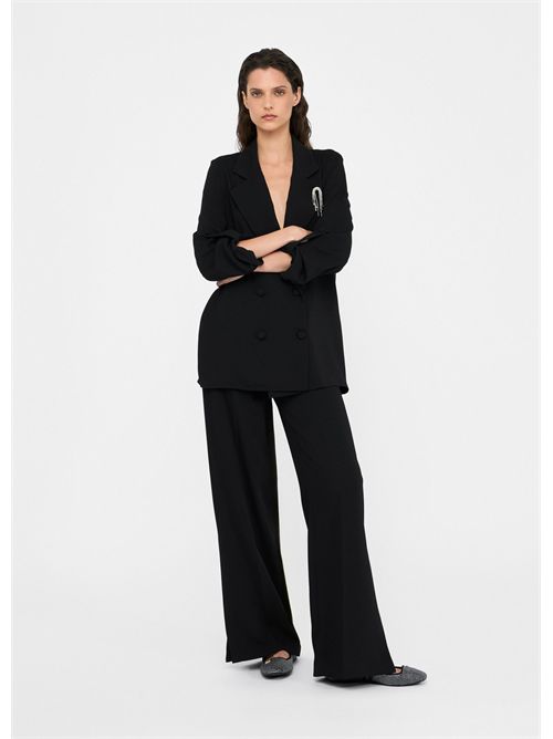 Pantaloni a palazzo in envers satin LIU JO | CF5126TS111/22222